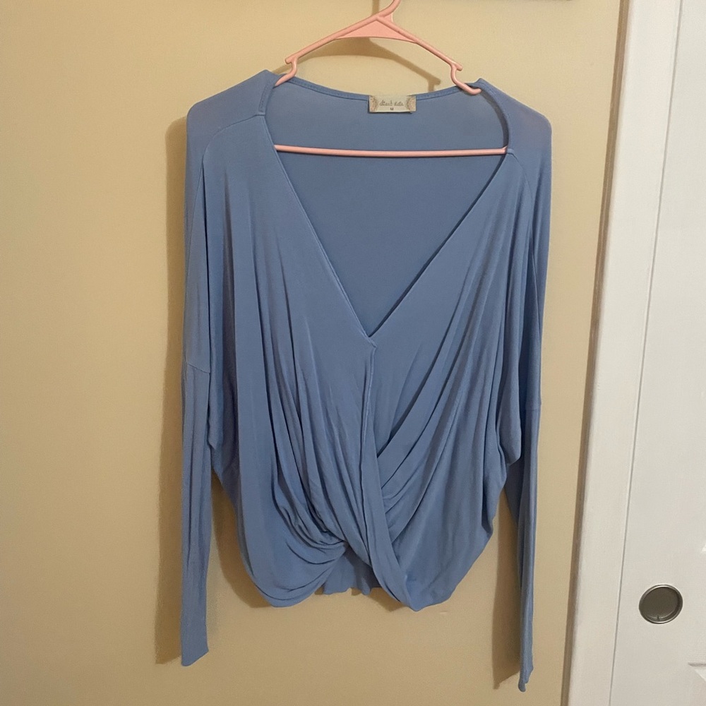 Altar’d State Blue Long Sleeve Women's Top
